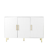 3-Door Large Storage Sideboard with Gold Handles for Kitchen, Dining Room and Living Room.55.12" W W2282P220597