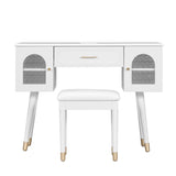 Elegant Vanity Makeup Table & Chair Set, Modern Dressing Table with Organizer, Writing Desk, N844P285188A