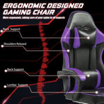 ZUN Gaming Computer Chair with Wheels, Adjustable Height Pu Leather Gamer Chair Office Desk 11192525