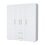 White All-In-One 2-Door Armoire B062P202113