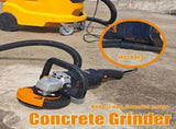 5 Inch Concrete Surfacing Grinder, 1500W 14A Motor, 7 Adjustable Speed Angle Grinder Kit with 30641062