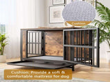 Dog Crate Furniture, Wooden Dog Crate Table, 32.8" Dog Kennel with 2 Slidings and Thick Iron W840P203066