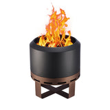 ZUN Outdoor Smokeless Fire Pit Stove 18'' for Camping Bonfire, Wood Place Firepit with W2640P224973