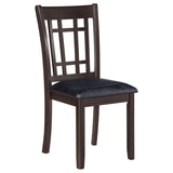 Espresso and Black Lattice Back Side Chairs B062P145598