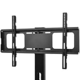 Wooden Storage TV Stand Black Tempered Glass Height Adjustable Universal Swivel Entertainment Center W241P300328