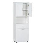 ZUN Tall Bathroom Cabinet with Laundry Basket, Large Space Tilt-Out Laundry Hamper and Upper 38181929