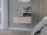 Augusta Floating Nightstand with 2-Tier Shelf and 1-Drawer B128P148659