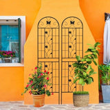 2 Pack Metal Garden Trellis 86.7" x 19.7" Rustproof Trellis for Climbing Plants Outdoor Flower W1586P268024