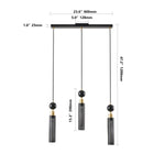 ZUN Modern Black and Gold 3-Light Pendant Chandelier, Adjustable Hanging Lights with Cylindrical Mesh W1340P233174