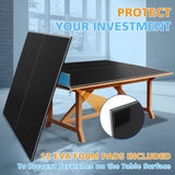 8ft Black Mid-Size Ping Pong Conversion Top Foldable & Portable Table Tennis Table Top for Indoor 24561419