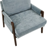 Kelly Mid-Century Modern Velvet Accent Armchair, Blue T2574P180240
