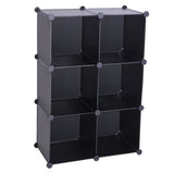 ZUN Cube Storage 6-Cube Closet Organizer Storage Shelves Cubes Organizer DIY Closet Cabinet Black 23704332