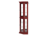 Corner Curio Cabinet Lighted Corner Display, Display Shelf Shelving Bar cabinet with Tempered 48787179