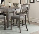 Antique Gray Finish Counter Height 2pc Set Dining Room Furniture Upholstered Seat Wooden B011104516