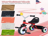 Toddler Tricycle with Rainbow LED Wheels, Foldable 3-in-1 Balance Bike with Carbon Steel Frame, 84993791