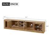 ZUN 78'' Modern TV Stand with 6 Cabinets& 2 Open Compartments, Entertainment Center for TVs up to 90'', 86345195