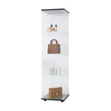 Glass Display Cabinet 4 Shelves with Door, Floor Standing Curio Bookshelf for Living Room Bedroom W1806P197872