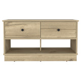 ZUN Tulip Storage Bench, Two Drawers, Two Shelves B128P148981