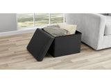 Collapsible Storage Ottoman, Black 77270219