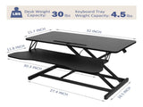 32" Desk Converter,Home Office Height Adjustable Standing Desk Converter,Dual Monitor and Laptop 96096831