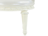 Ivory Swivel Vanity Chair with Tufted Back B062P209153