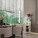 Large capacity multifunctional bamboo storage cabinet furniture for bathroom and living room white W2207P242507
