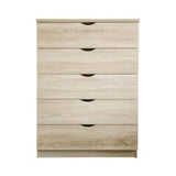 ZUN Functional 5 Drawer Chest in Light Oak Finish B2718P266095