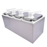 8L Stainless Steel Sauce Pump Dispenser Squeeze Condiment Dispensing Container Condiment Pump 02010856