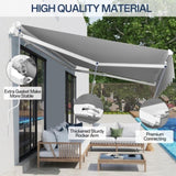 78"D x 102"W x 59"H retractable awning Grey 77304471