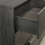 Ioana Antique Grey Finish 3-Piece Wood Bed Room Set, King Size Bed and Two Nightstands T2574P202572