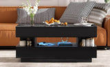 U-Can Lift-Top Coffee Table with 2 Drawers, Modern Coffee Table with Adequate Hidden Compartment, N724P290058B