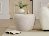 19.29 inch Irregular Fiberglass Side Table Durable, Scratch-Resistant & Waterproof End Table for W2582P575026