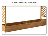 Raised Garden Bed with Trellis, Hanging Roof, Planter Box, Drainage Holes, Vertical Plant Container 20209216
