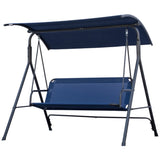 3-Seat Outdoor Patio Swing Chair-Dark Blue 38714122