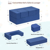 Kids Sofa Bed,Modular Couch Free Combination,Convertible Toddler Play Couch Furniture for Small W1889P337556