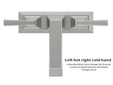 2-Handle Bathroom Sink Faucet Brushed Nickel 4 Inches Centerset Vanity Faucet 3 Hole with Pop Up 27333024