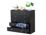 Modern Simple 6-Drawer Dresser Black 17252659