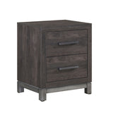 Modern Sleek Design Bedroom Furniture 1pc Beautiful Nightstand with 2 Drawers Brownish Gray and B011P255194