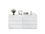 White embossed P2 12mm particleboard with melamine veneer, 120*40*85.5cm, six-drawer cabinet with 20223750