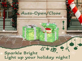 12in Motorized Pop-up Gift Box with Snowman, Outdoor Christmas Decorations with Motor & 60 LED 42683322