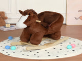 Kids Ride-On Rocking Horse Toy with Lullaby Song,Horse Rocking Toy with Hand Puppets and Safety Belt 08256957