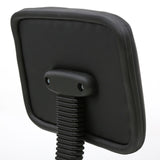 Saddle Shape Adjustable Salon Stool with Back Black 77528035