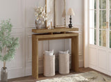 60'' Antique Brown Farmhouse Console Table - Retro Wooden Entryway Table with Double Board W1445P317058
