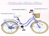 Multiple Colors,Girls Bike with Basket for 7-10 Years Old Kids,20 inch wheel ,No Training Wheels W1019P326440