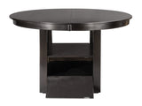 Dark Cherry Finish Counter Height 1pc Dining Table w Extension Leaf and Storage Base Traditional B01167864