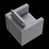 Decorative chair, comfortable gray single sofa chair, soft breathable seat cushion, soft cushion W1727P237735