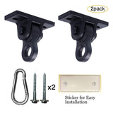 ZUN Heavy Duty Black Swing Hangers Screws Bolts Included Over 5000 lb Capacity Playground Porch Yoga W2181P192309