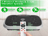 Vibration Exercise Machine With Resistant Bands Remote Control Whole Body Vibration Platform Workout 07214624
