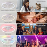 19.7 inches fan light RGB color lights three color temperature 6-speed adjustable wind power 58970078