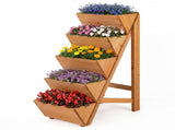 5-Tier Vertical Raised Garden Bed, Fir Wood Ladder Planter Stand for Vegetables Herbs Flowers 17183495